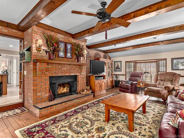 Brick Fireplace Living Room Asheville