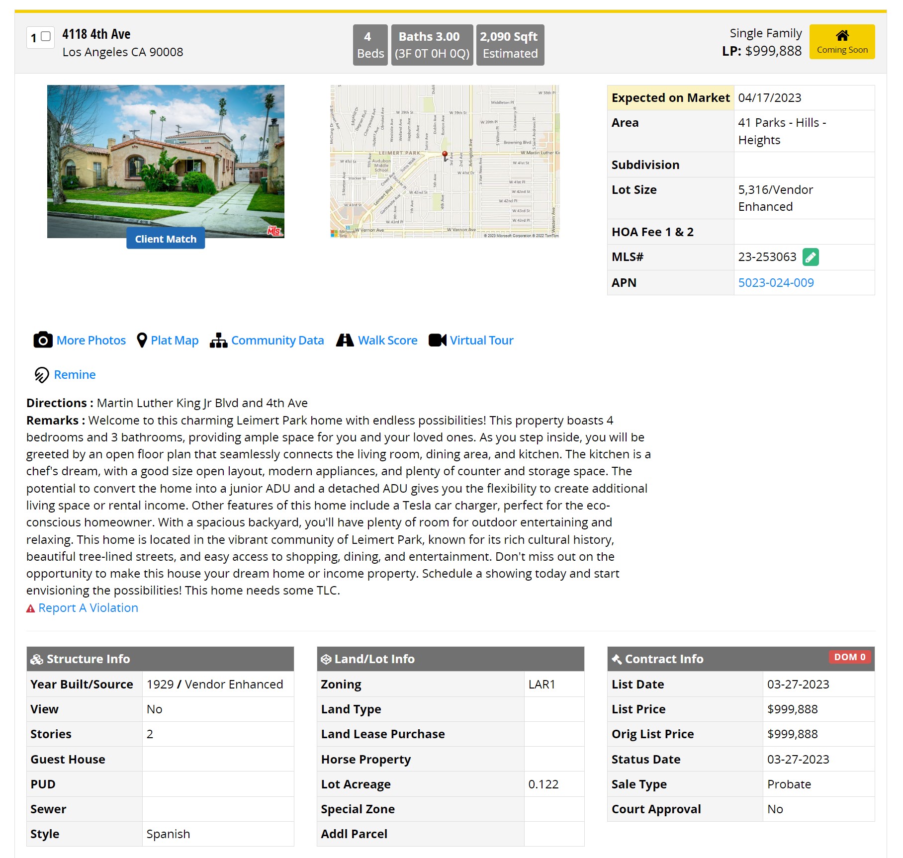 Click here to view MLS Client View