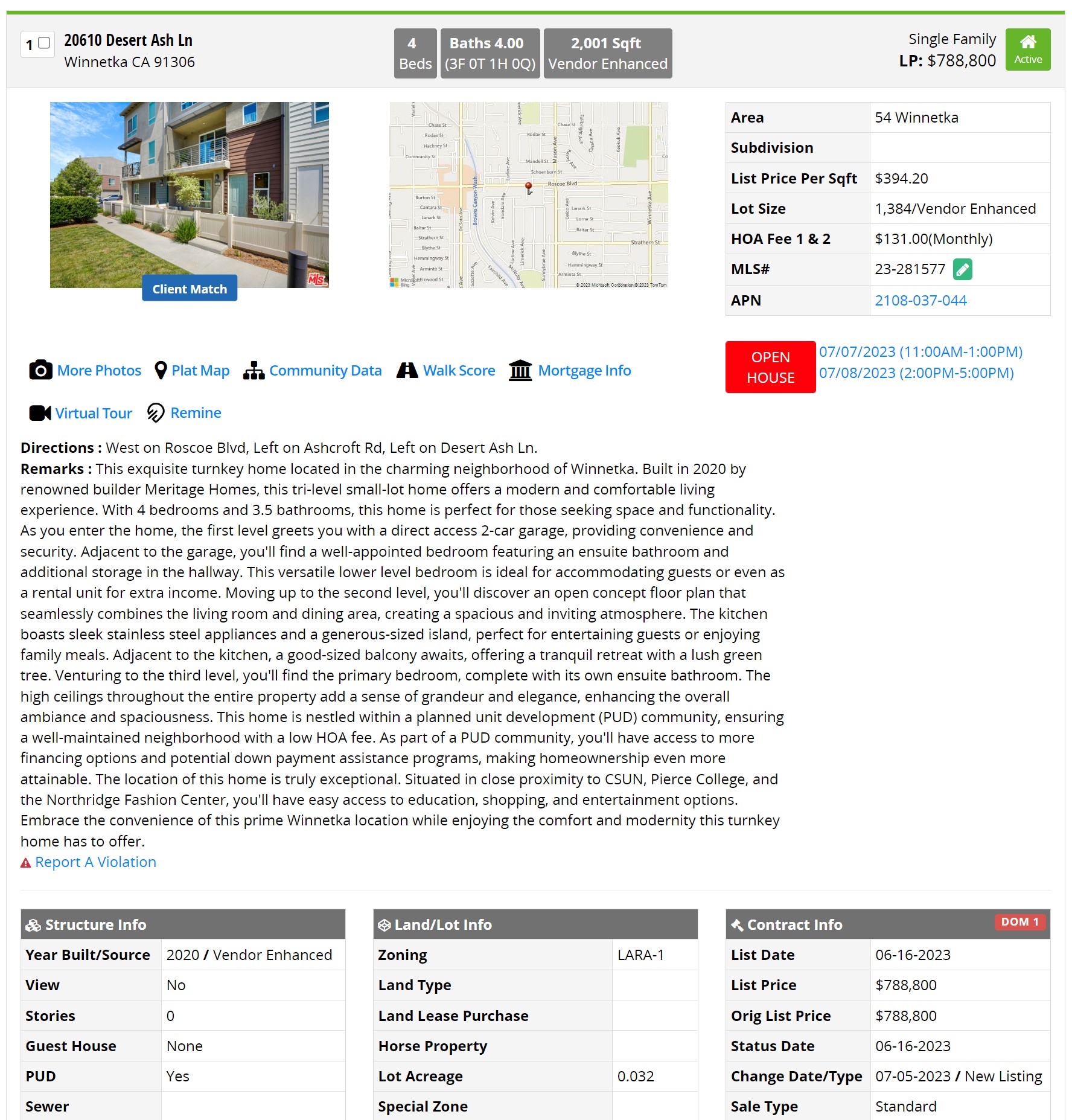Click here to view MLS Client View