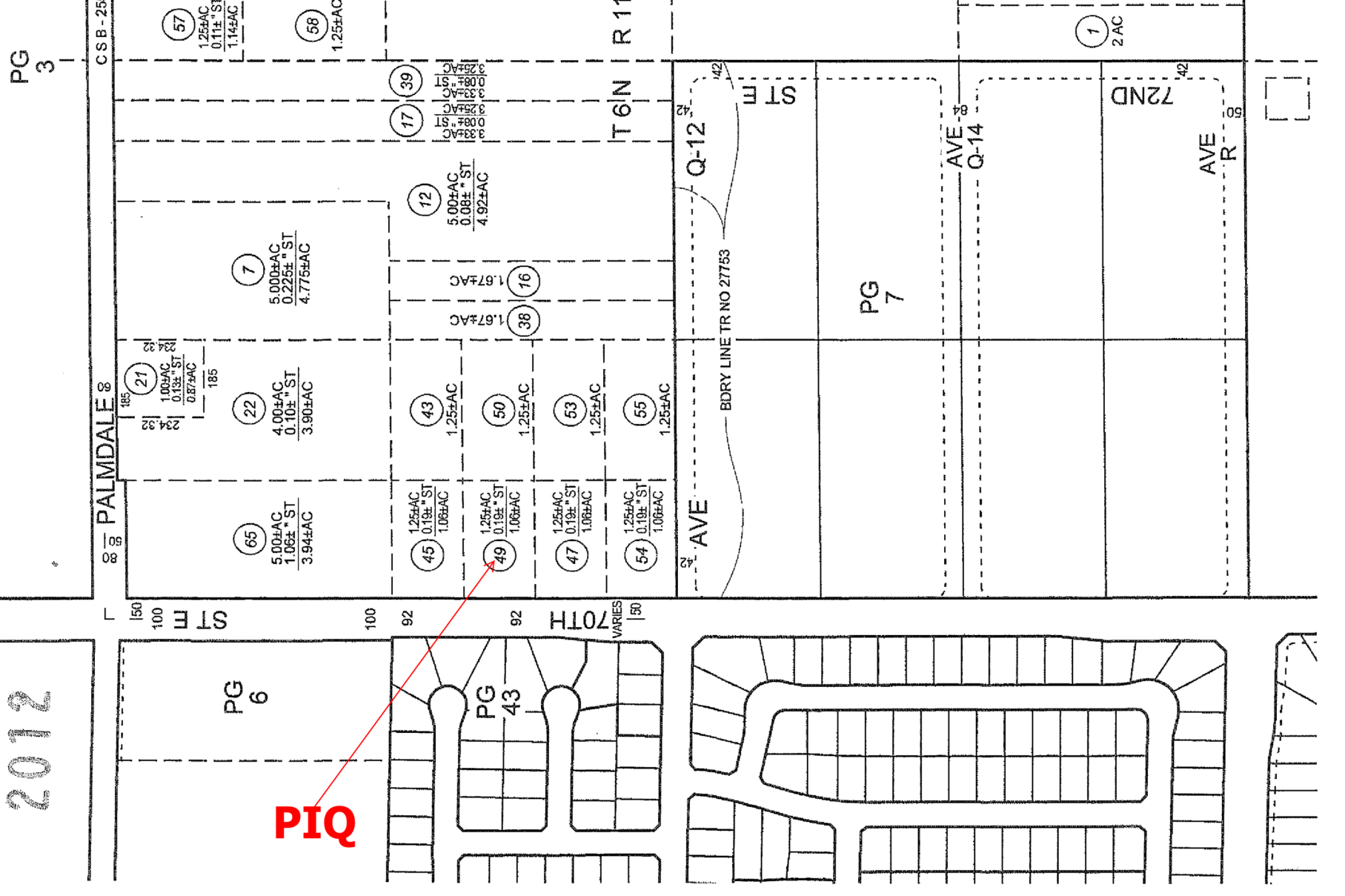 70th St E Near Avenue Q10 - Palmdale Land Plat Map 70th St E Near Avenue Q10 - Palmdale Land Plat Map