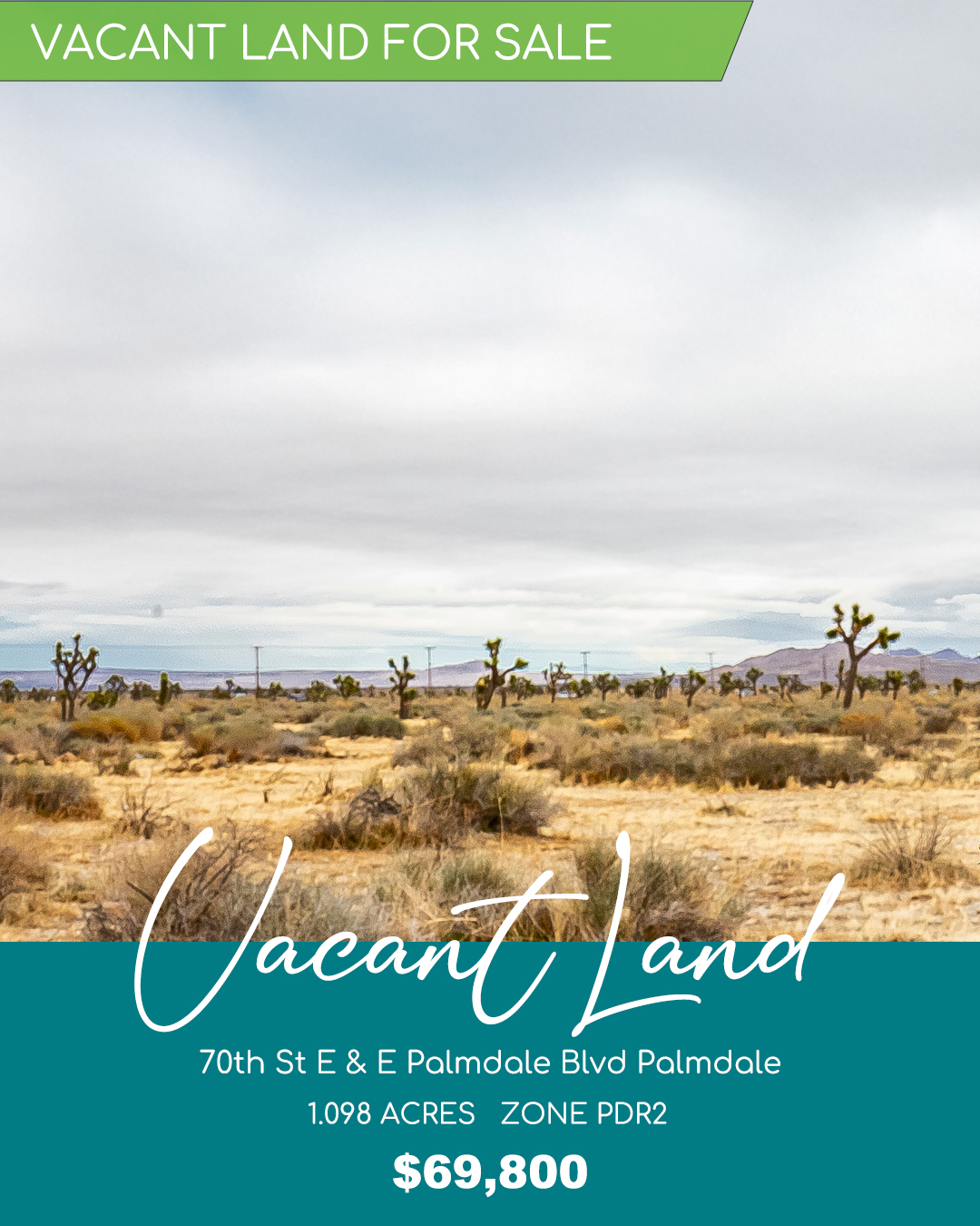 Palmdale Vacant Land - Just Listed