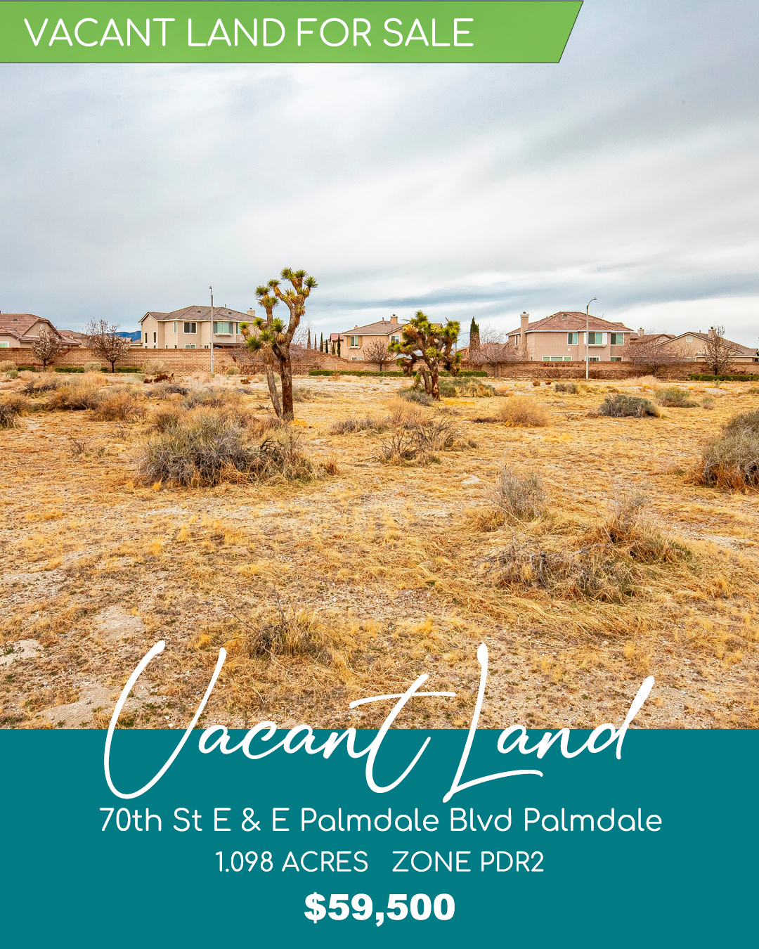 Palmdale Vacant Land - Just Listed