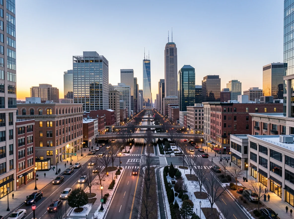 Chicago skyline in winter for rental market analysis