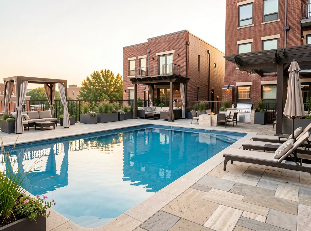 Styled West Town townhome outdoor space