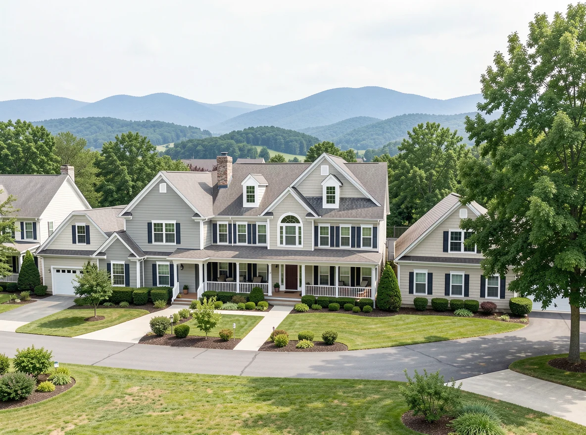 Hendersonville neighborhood homes with mountain setting