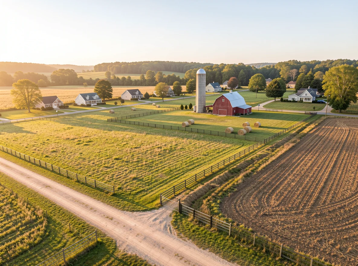Rural homes and open land in Cross Plains