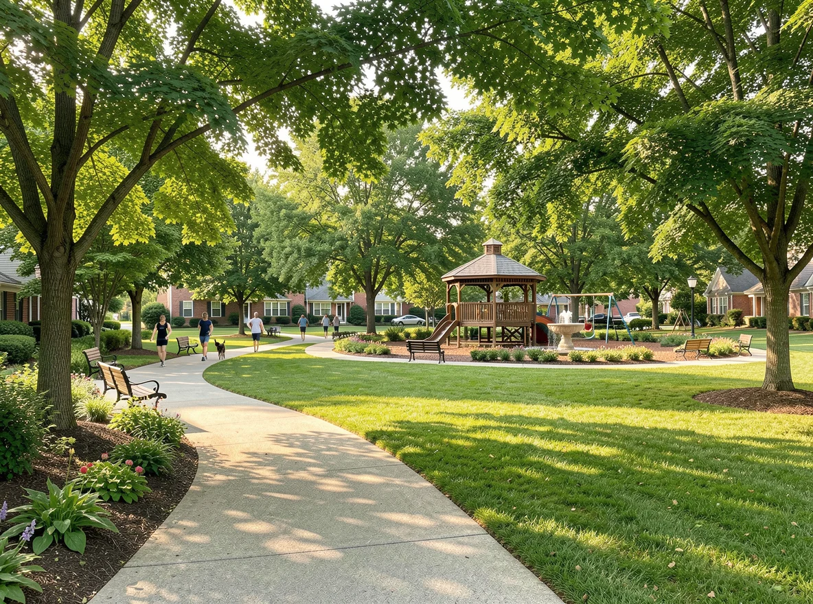 Park setting in Oakland, Tennessee