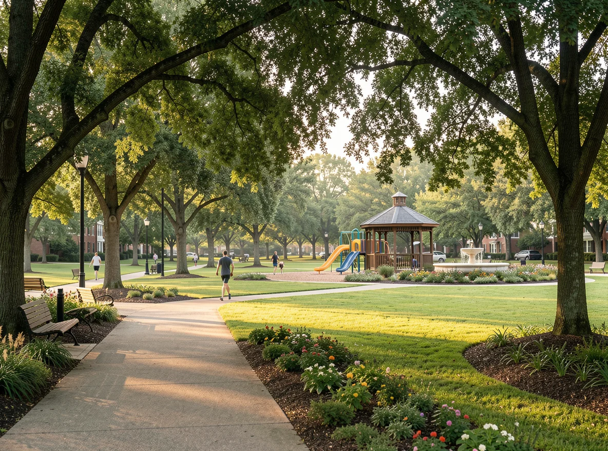 Neighborhood park setting in the Raleigh area of Memphis