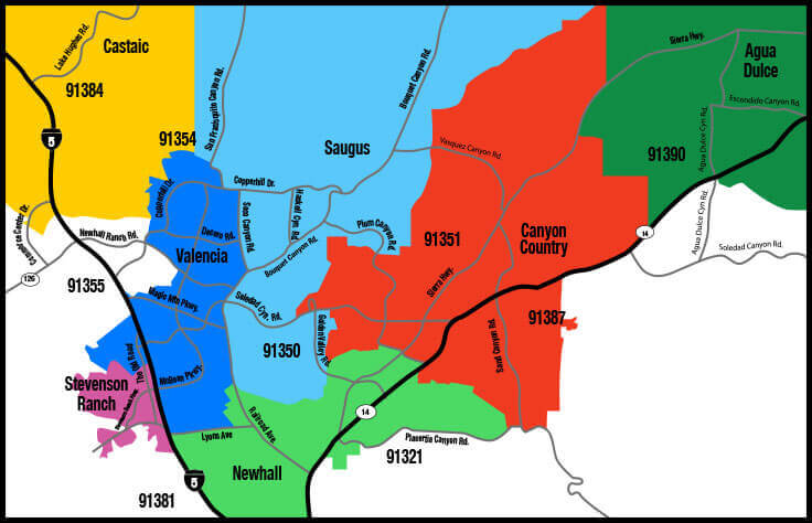 Valencia Ca Zip Code Map - Draw A Topographic Map