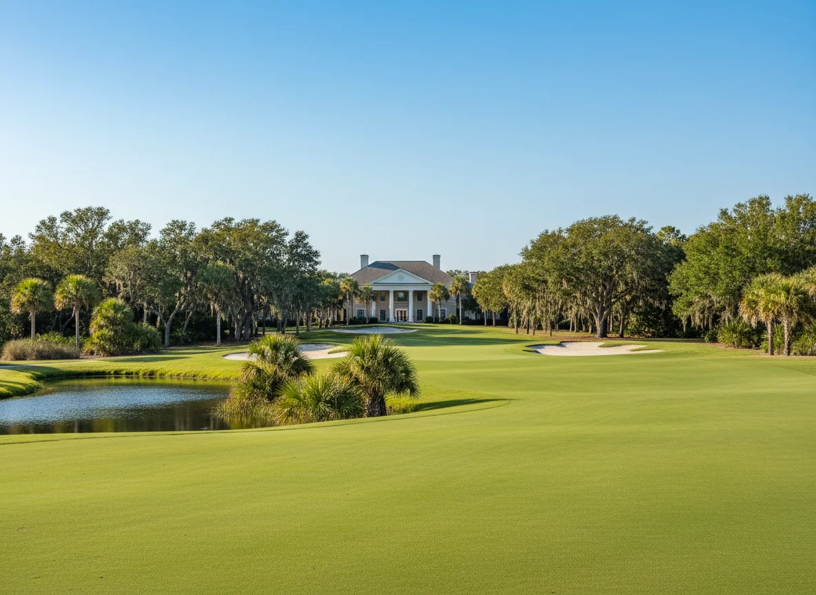 Coastal golf community landscape in Ponte Vedra Beach, Florida