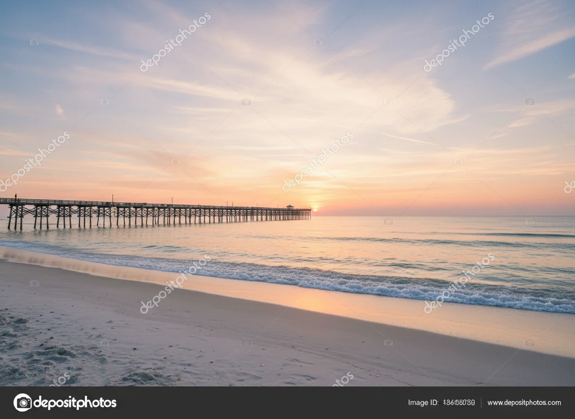 Jacksonville Beach Pier at sunrise