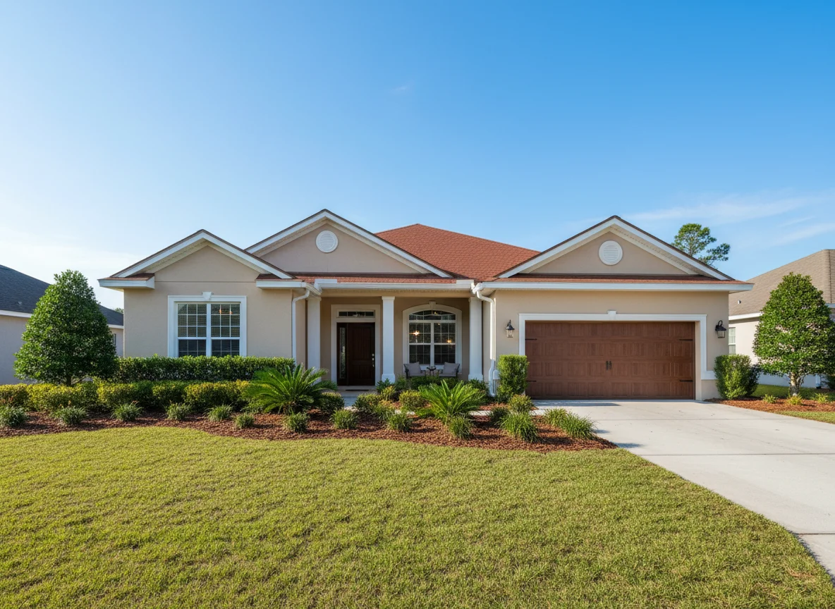 Freshly prepped home exterior with clean landscaping in Jacksonville