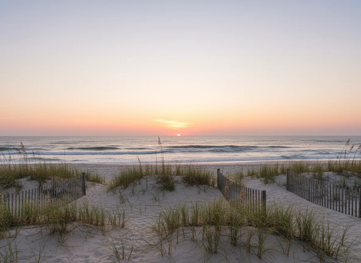 Atlantic Beach Florida shoreline at sunrise