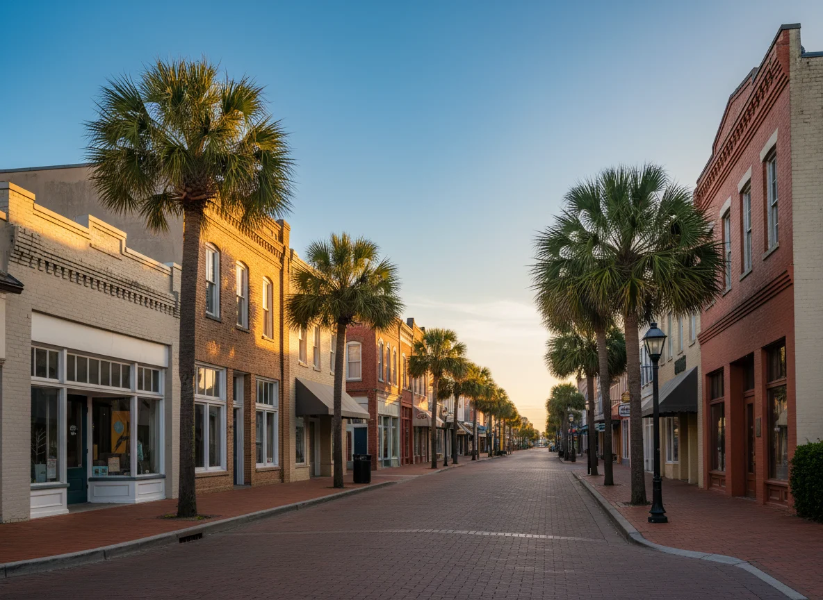 Historic downtown Fernandina Beach streetscape
