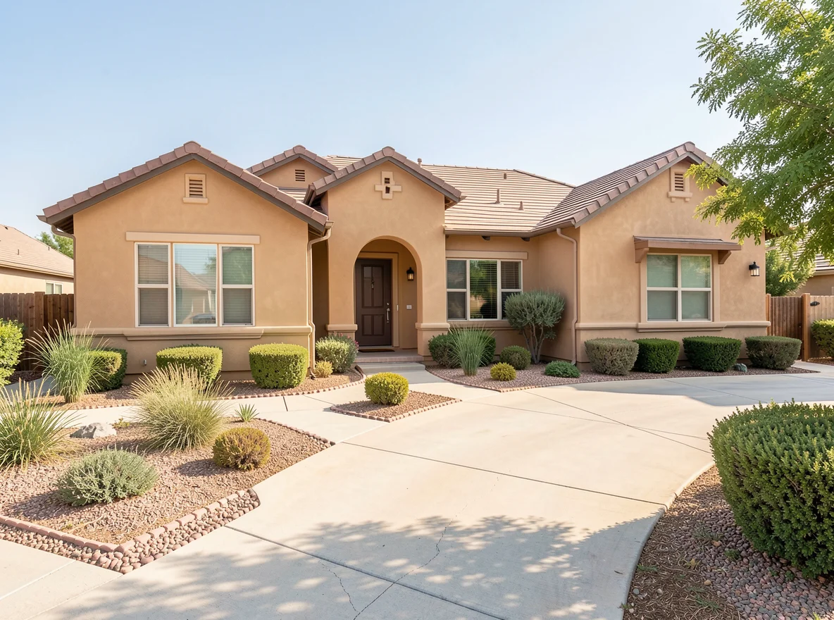 Well-presented New Mexico home exterior ready for market