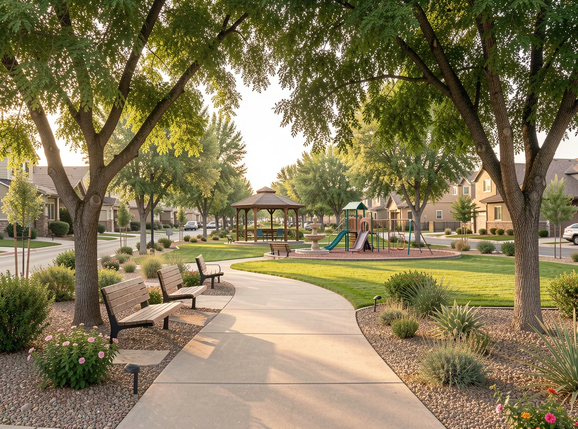 Neighborhood setting near new construction in Rio Rancho