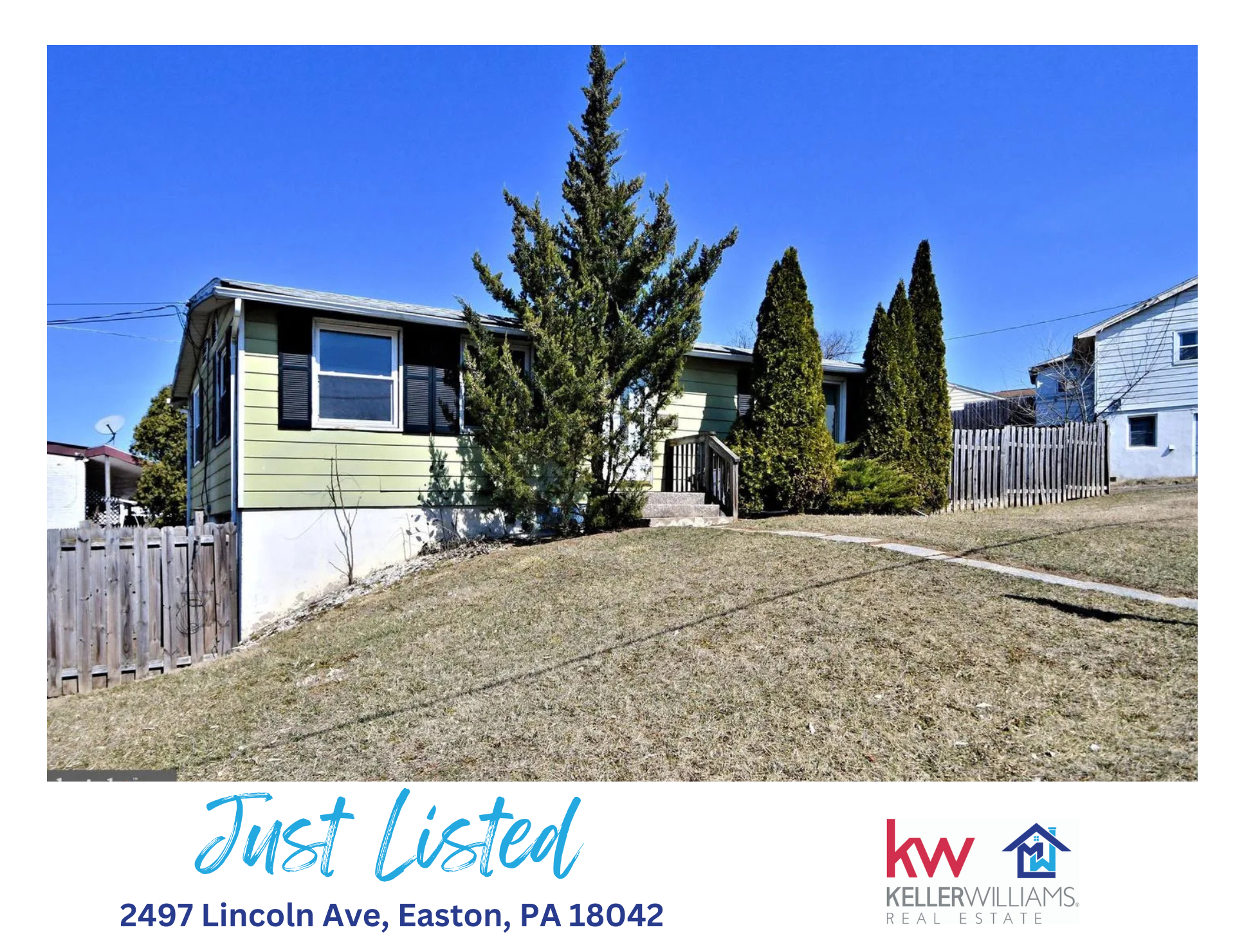 JUST LISTED! 2497 Lincoln Ave, Easton, PA – A Fixer-Upper with Endless Potential!