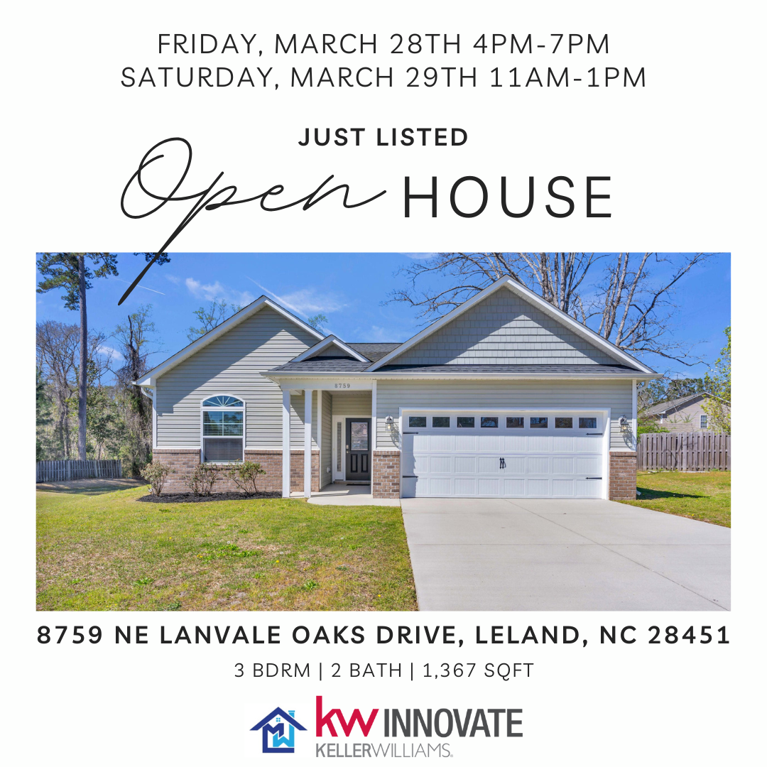 OPEN HOUSE! 8759 NE Lanvale Oaks Drive, Leland, NC 28451