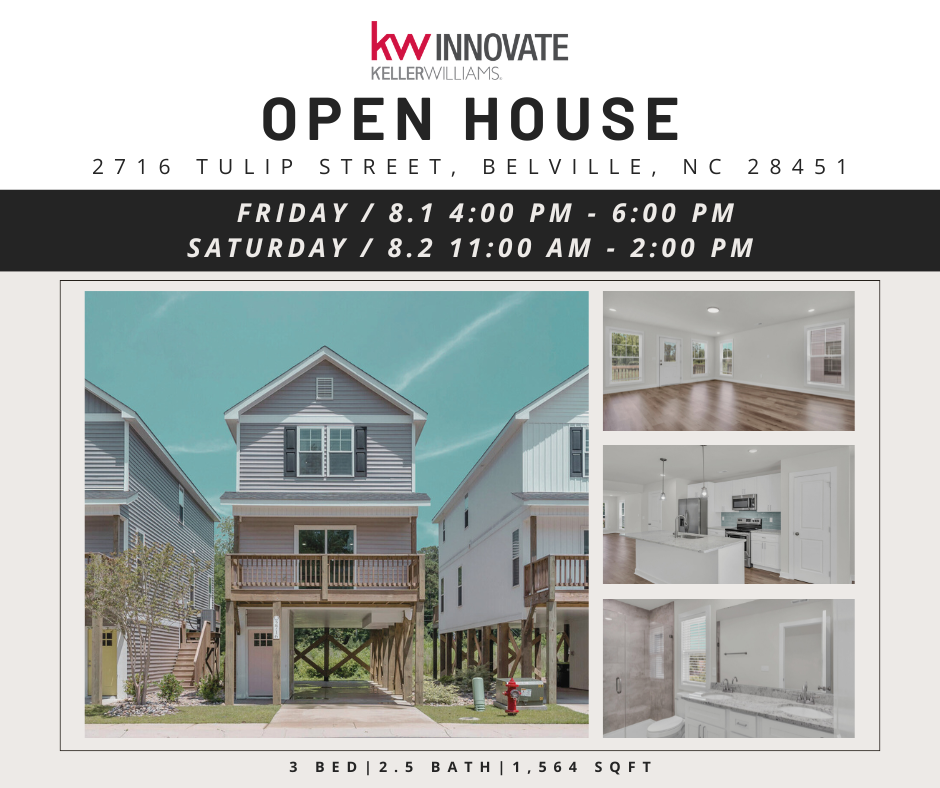 OPEN HOUSE THIS WEEKEND: 2716 Tulip St. Belville, NC