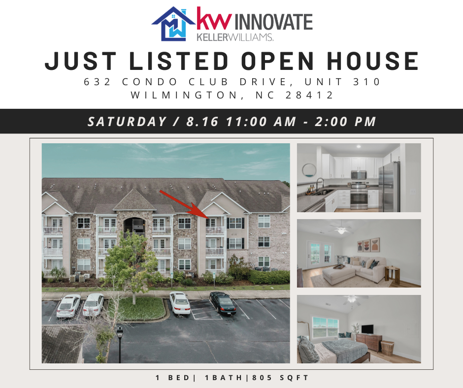 Just Listed & Open House: 632 Condo Club Drive Unit 310, Wilmington, NC