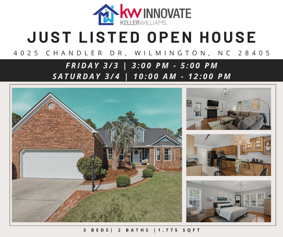 OPEN HOUSE in Northcase! 4025 Chandler Dr, WIlmington, NC
