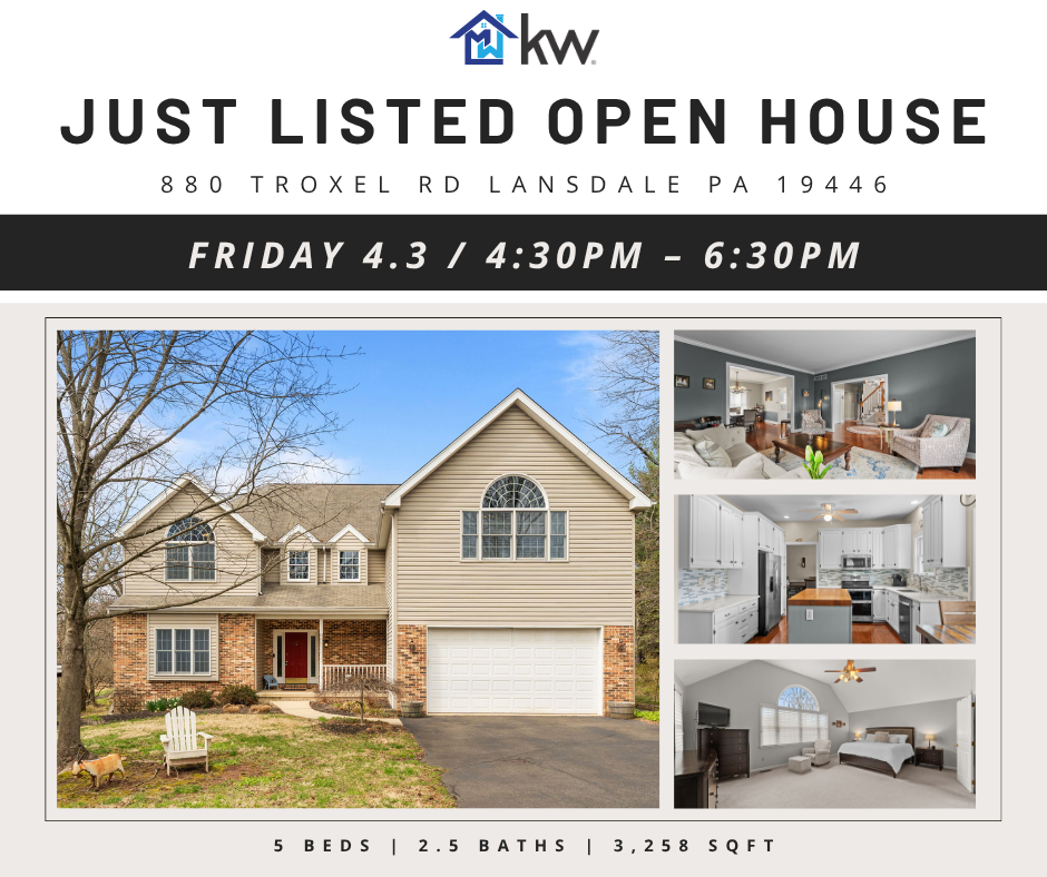 Just Listed Open House This Friday! 880 Troxel Rd, Lansdale!