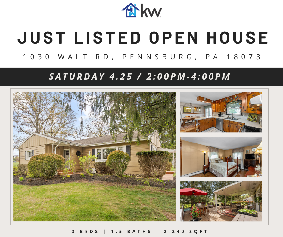 Just Listed + Open House 1030 Walt Rd in Pennsburg, PA