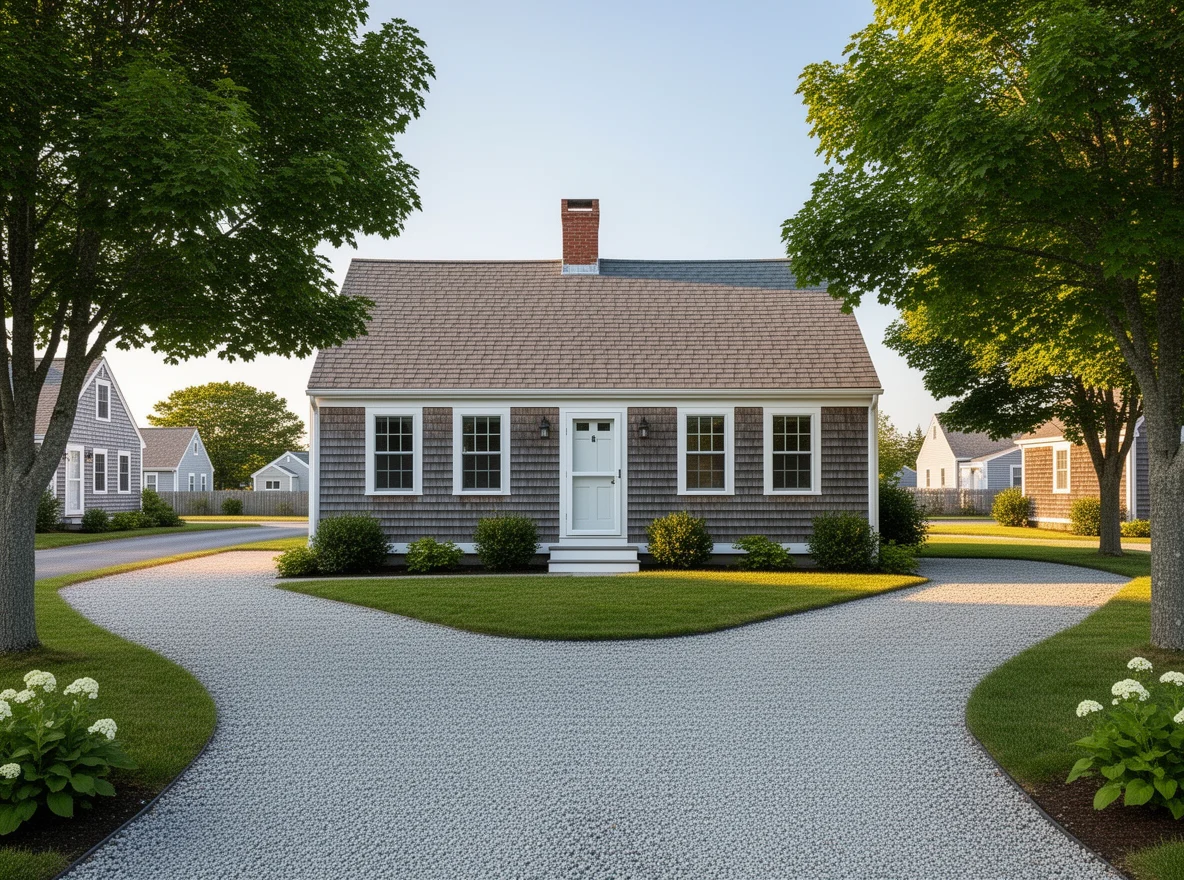 Shingled coastal-style home exterior in Lincoln County, Maine