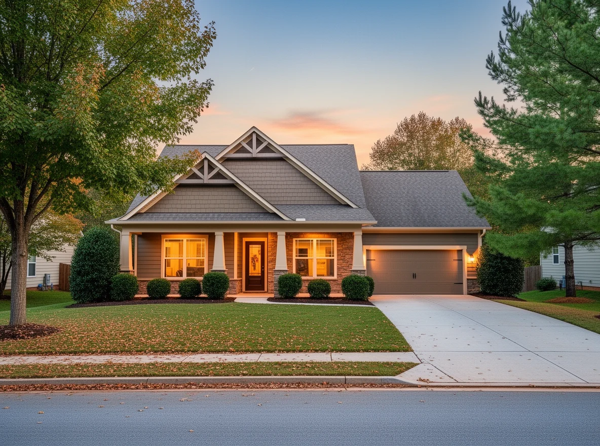 Craftsman-style home exterior in Catawba County
