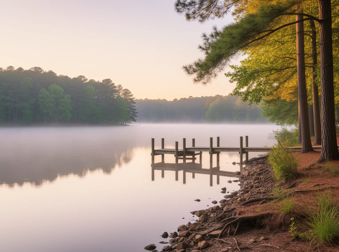 Morning calm on Lake Norman shoreline