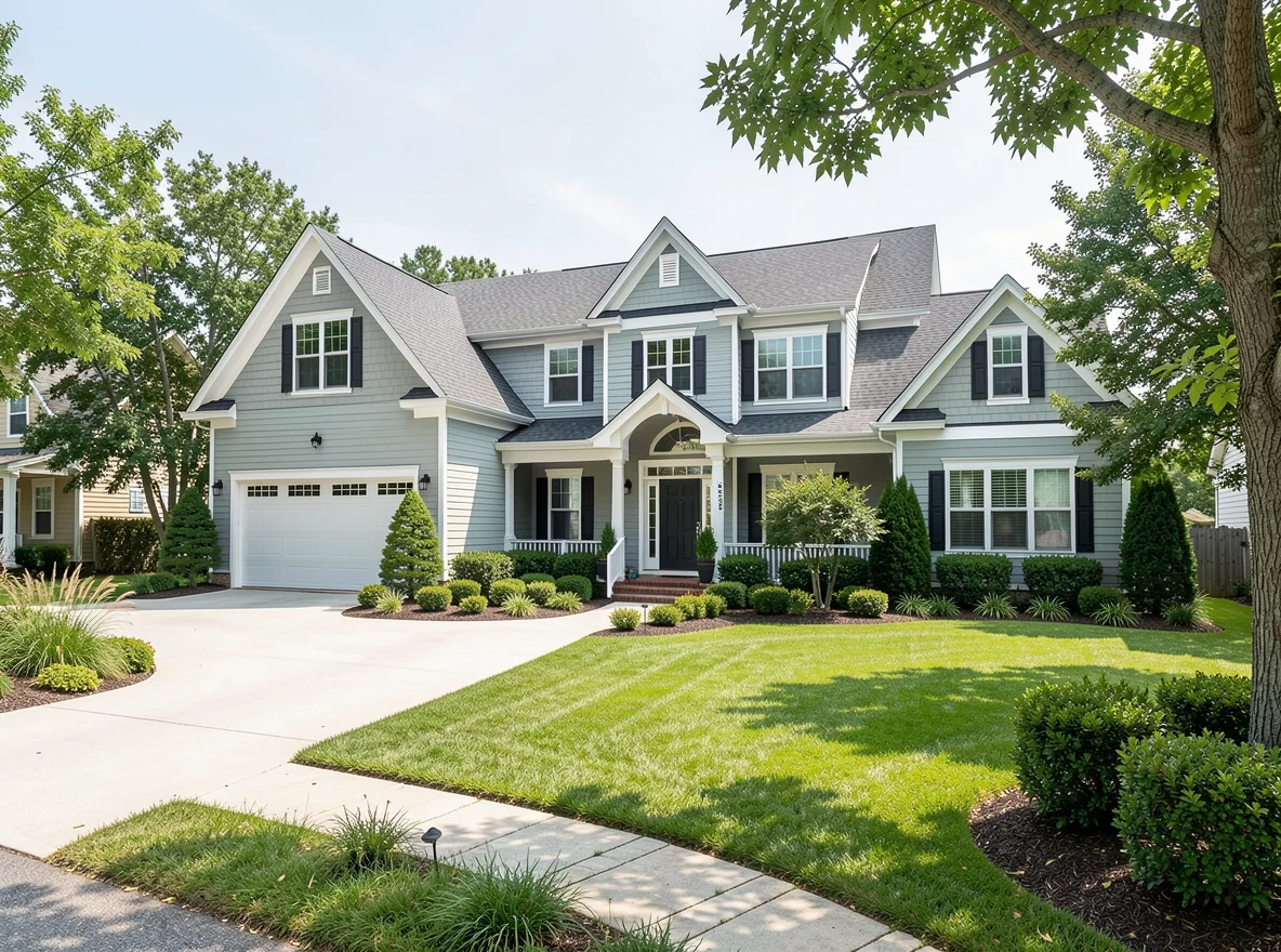 Single-family home exterior in Virginia Beach