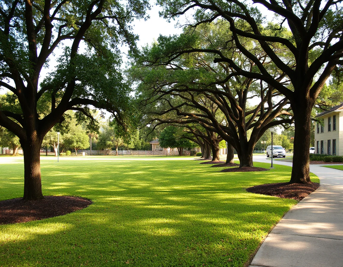 Neighborhood park landscape in Brooksville