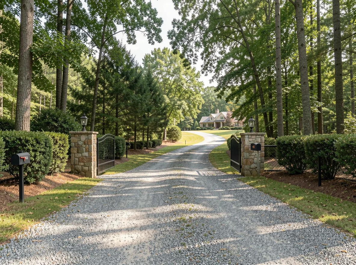 Access drive to rural land near Townsend