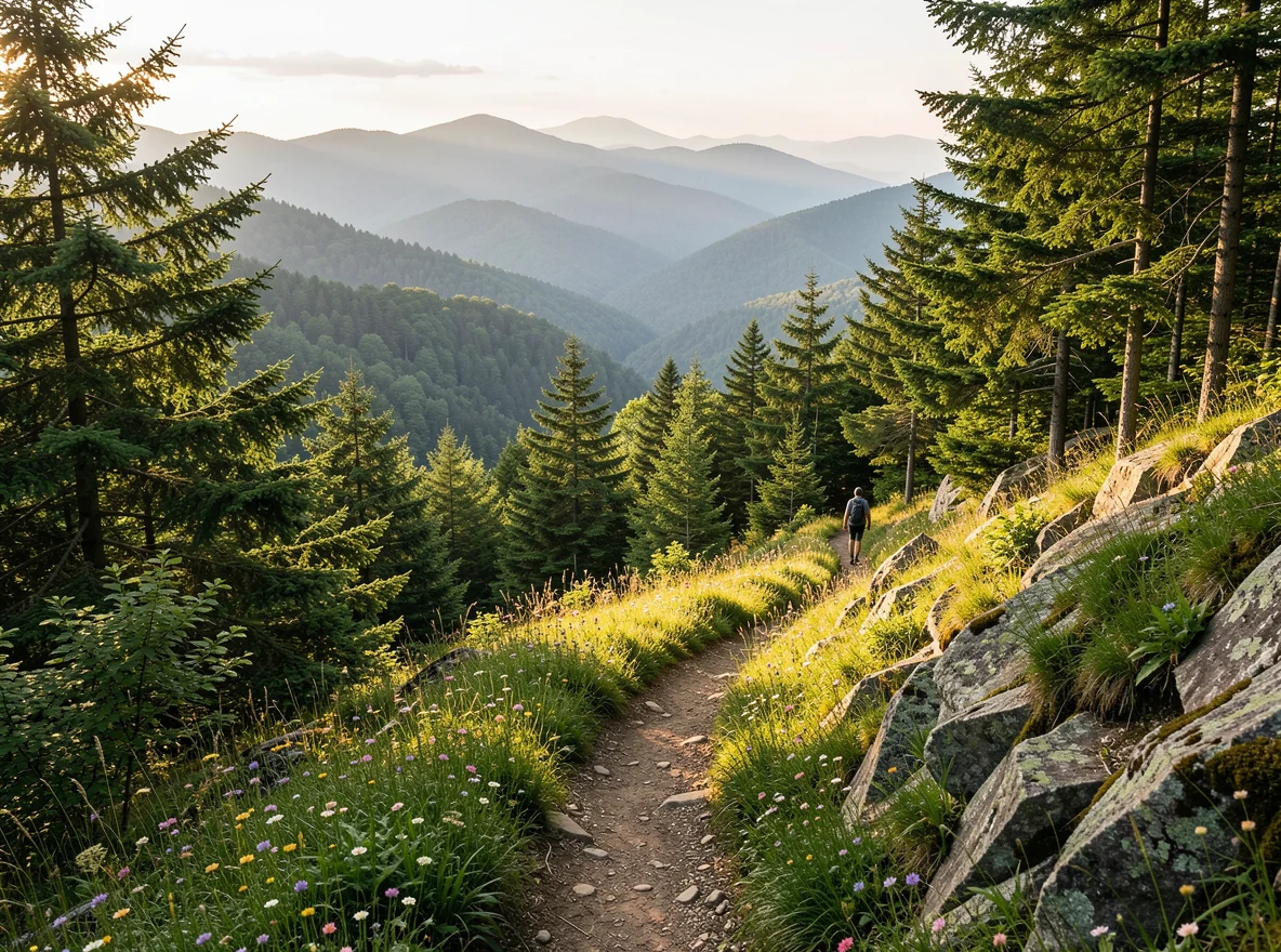 Wooded mountain landscape near Townsend Tennessee
