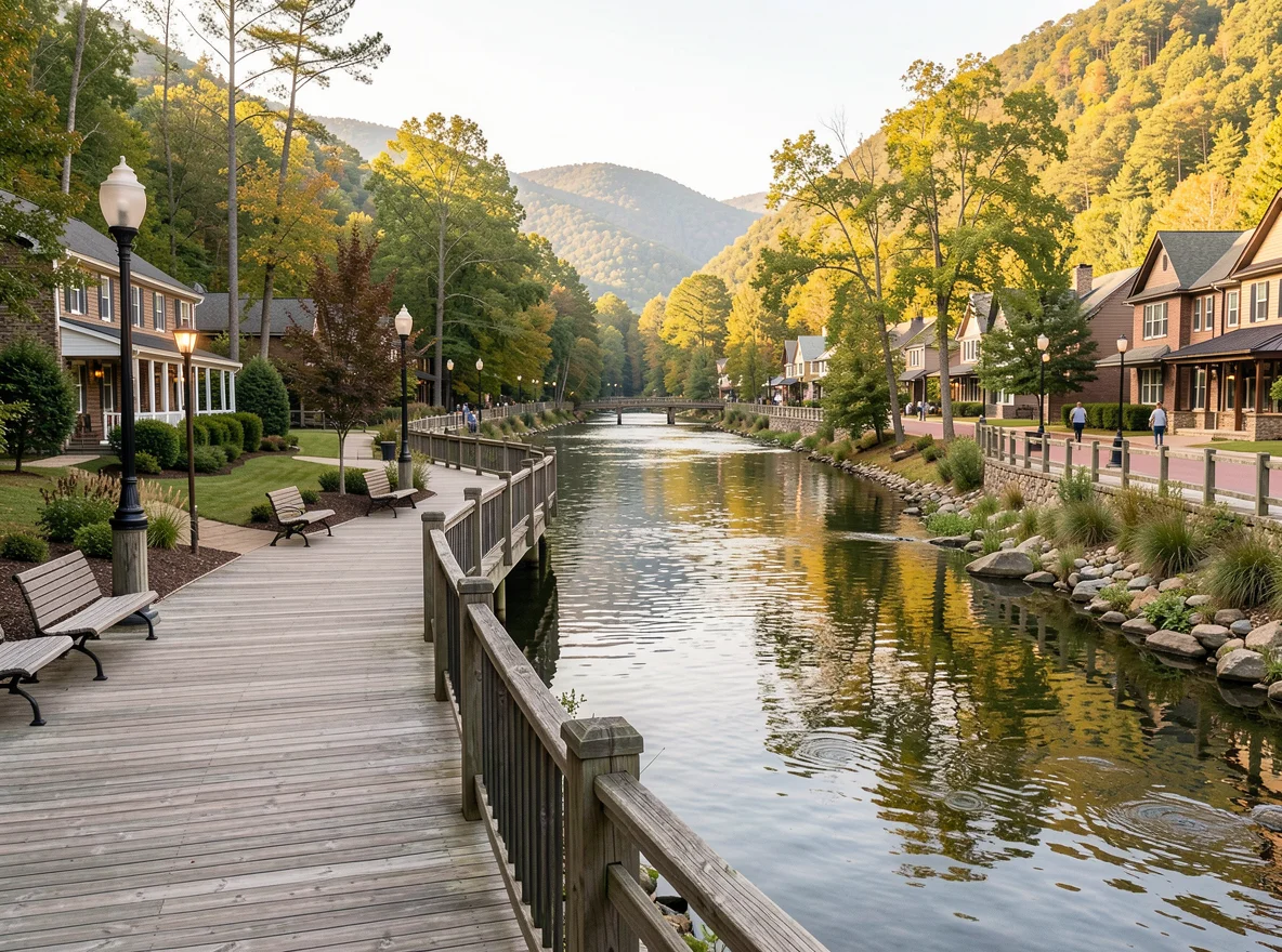 Scenic river setting in Townsend