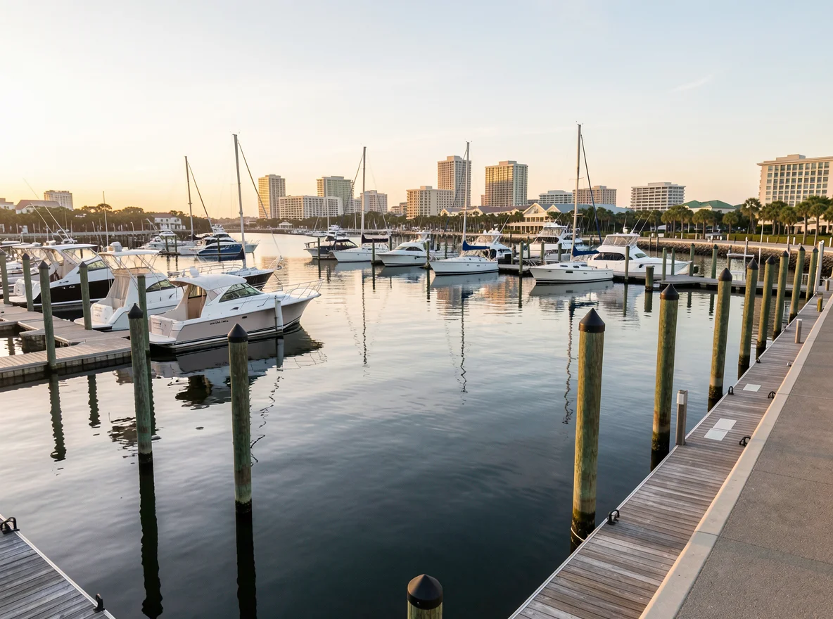 Sarasota waterfront skyline and marina lifestyle