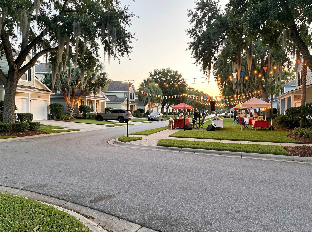 Florida neighborhood scene for relocation article