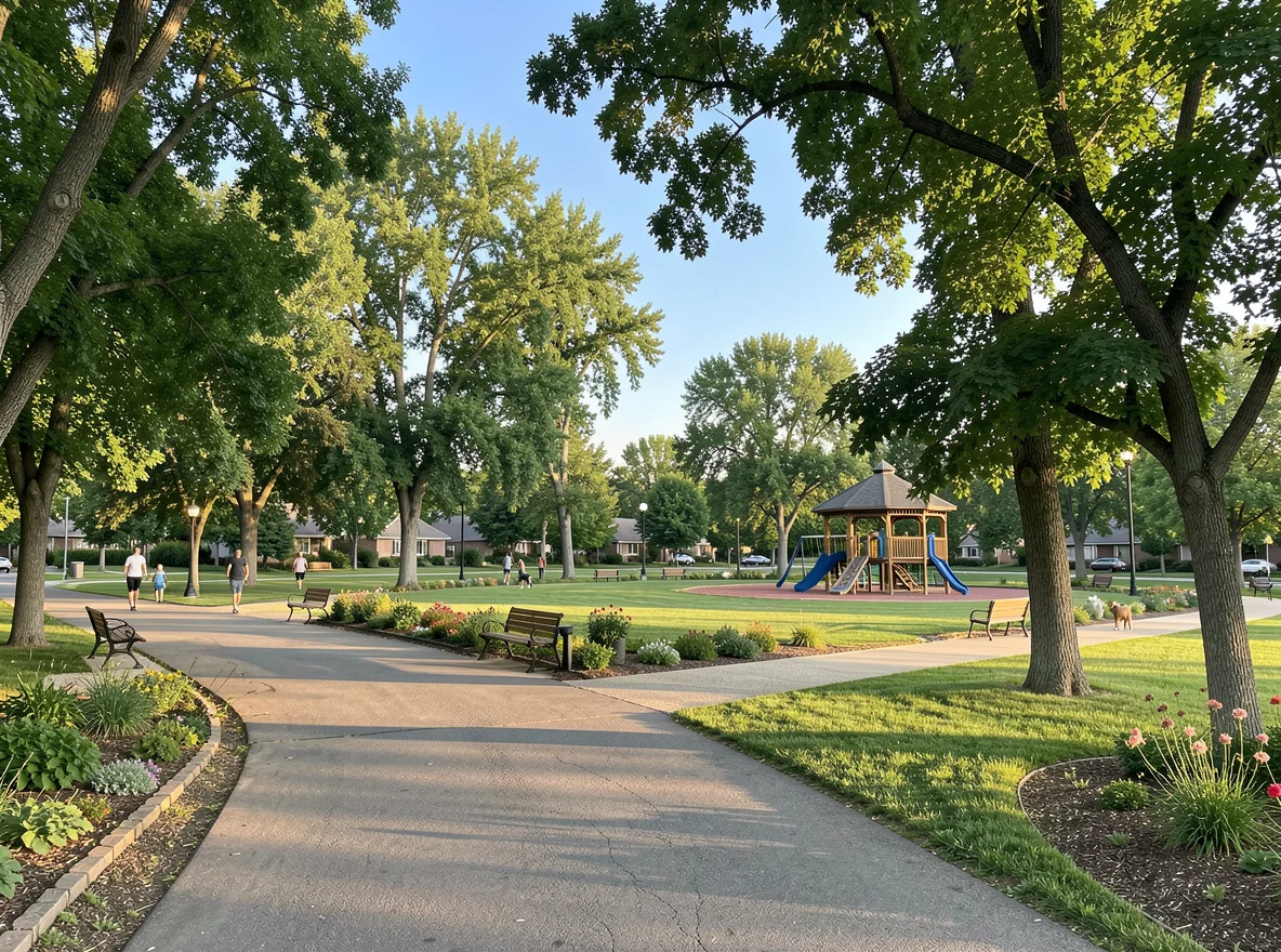 Park and walking path near Hartford, South Dakota