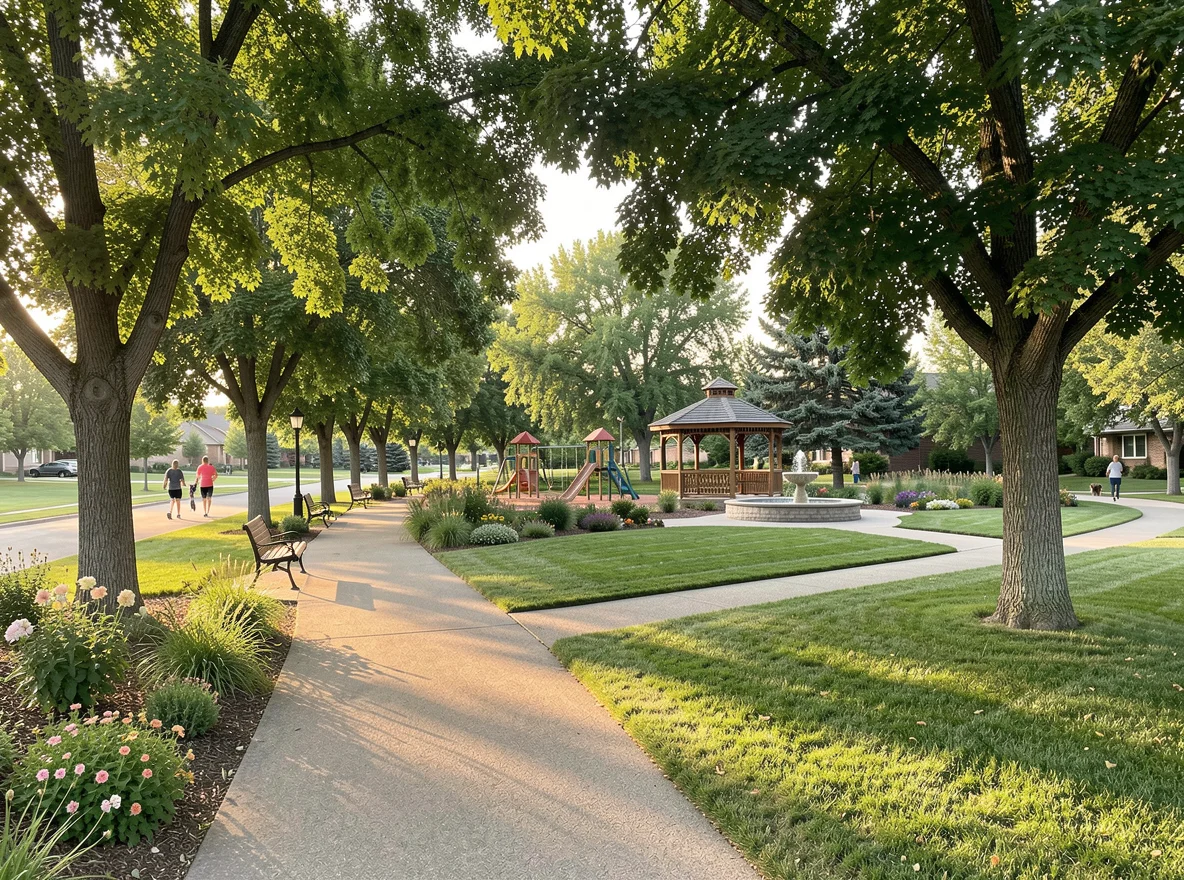 Neighborhood park setting near Renner, South Dakota