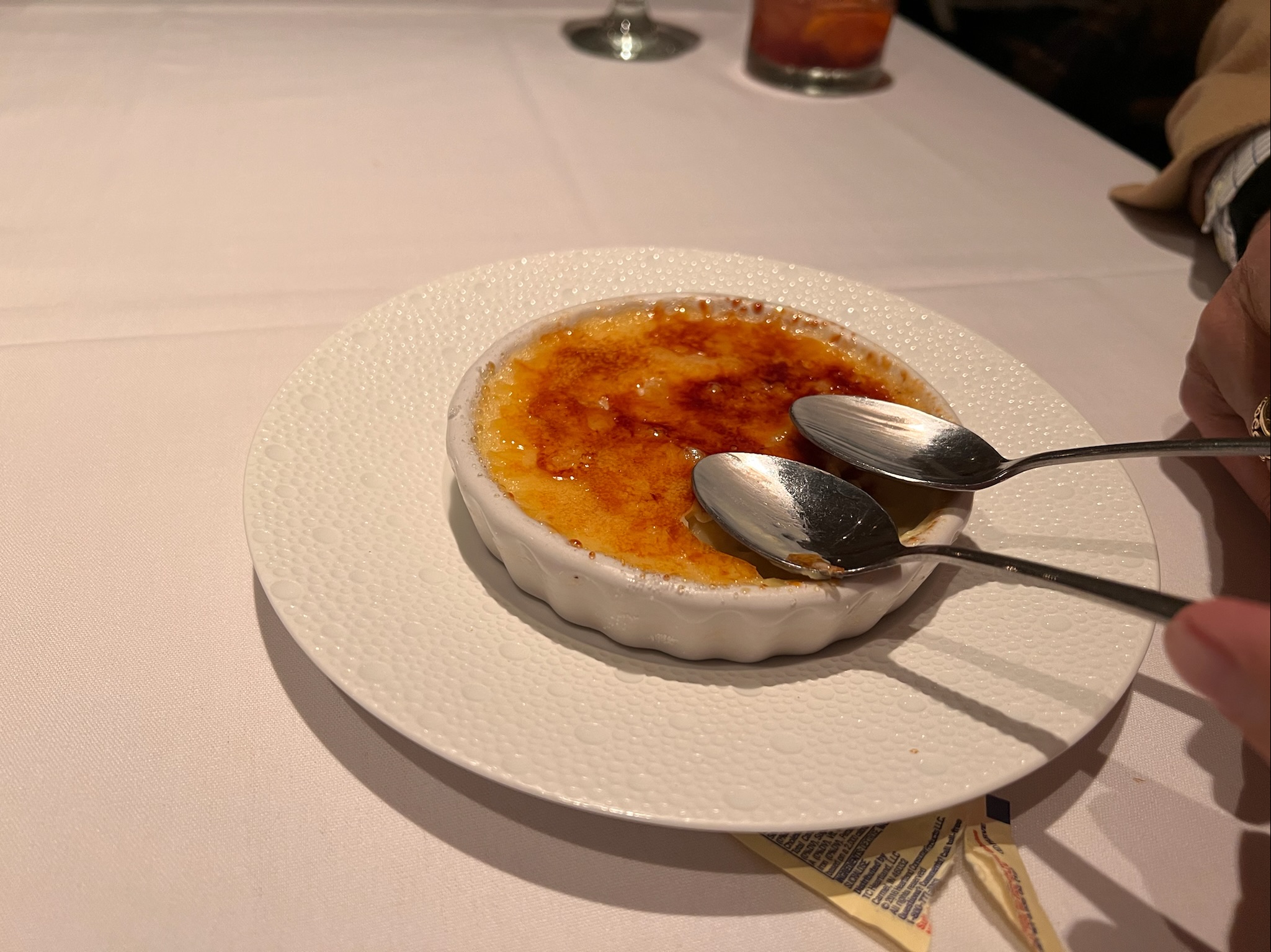 Creme Brulee at Boathouse Restaurant in Traverse City