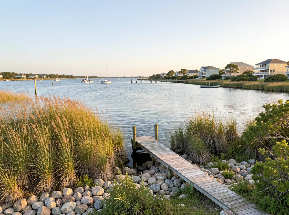 Coastal waterfront view in Aransas Pass