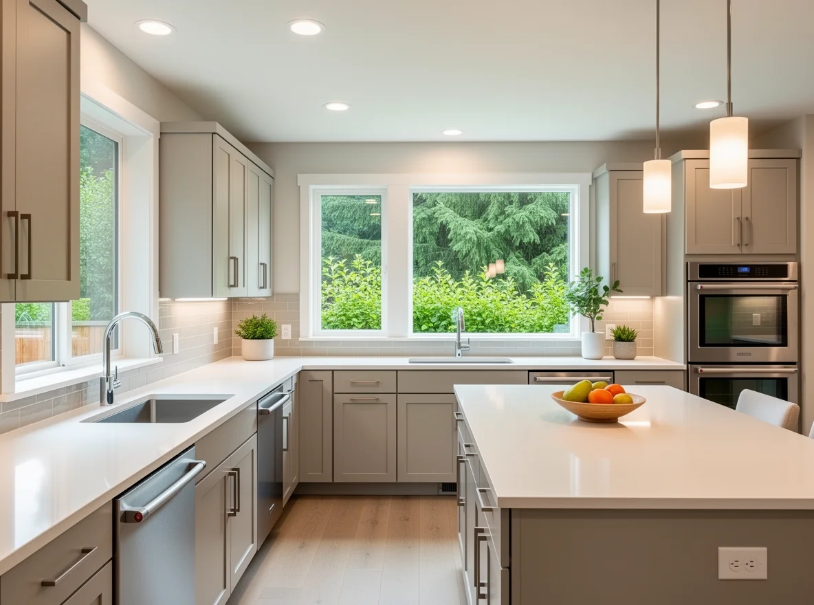 Bright kitchen interior in a Redmond home