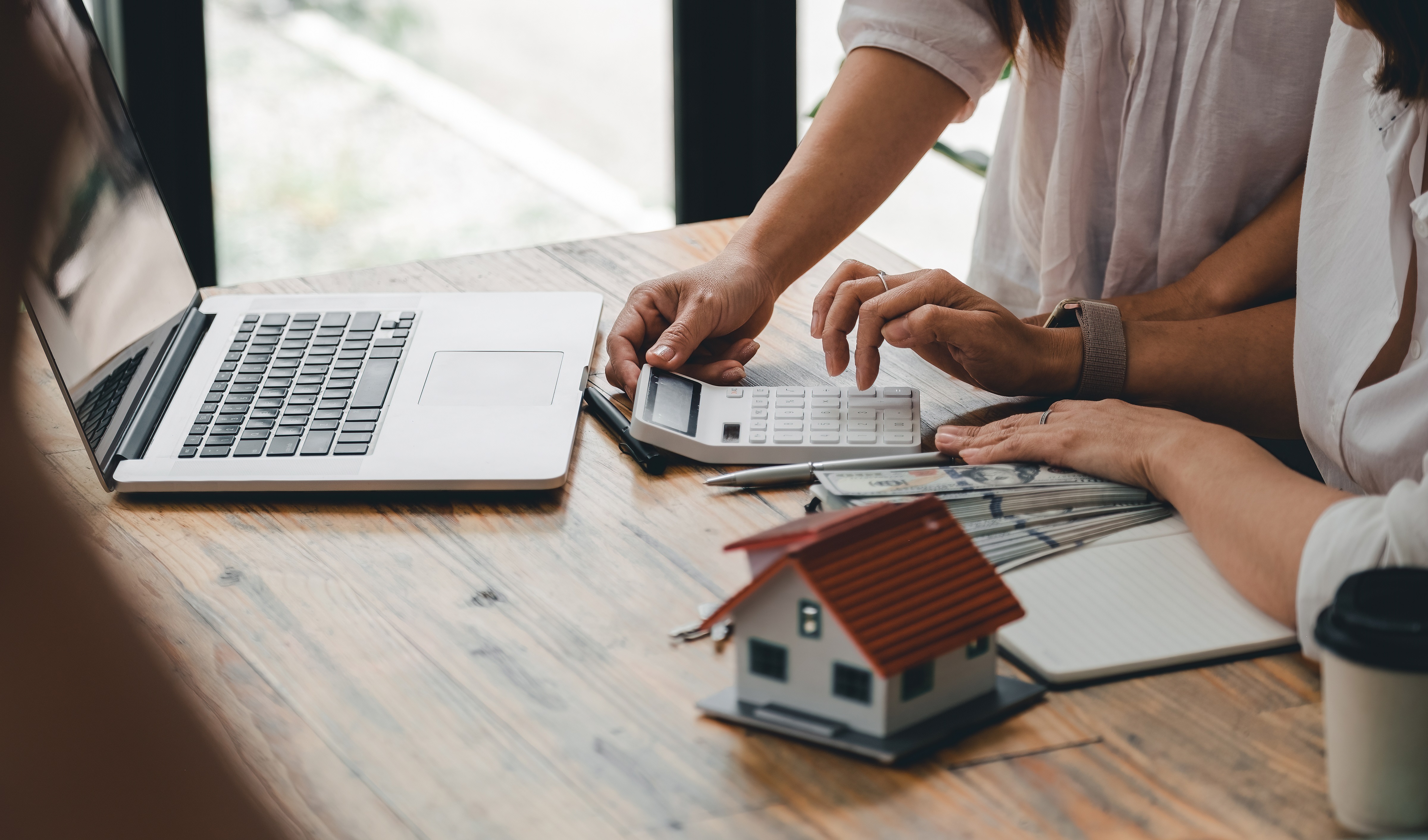 couple checking finances