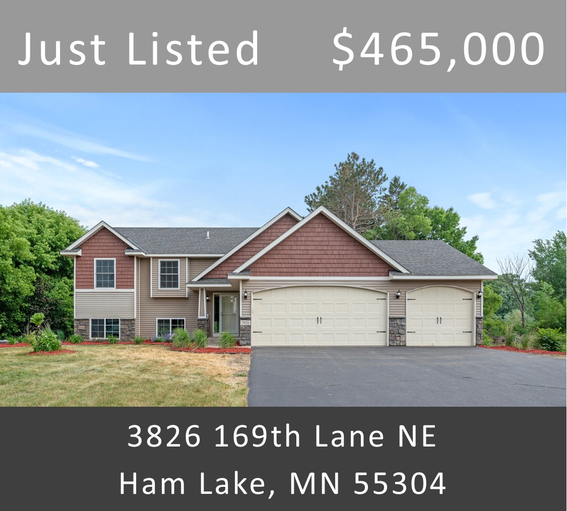 Just Listed - 3826 169th Lane NE, Ham Lake, MN 55304