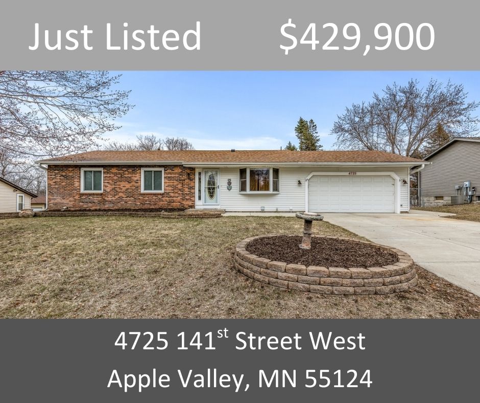 Just Listed - 4725 141st Street West, Apple Valley, MN 55124