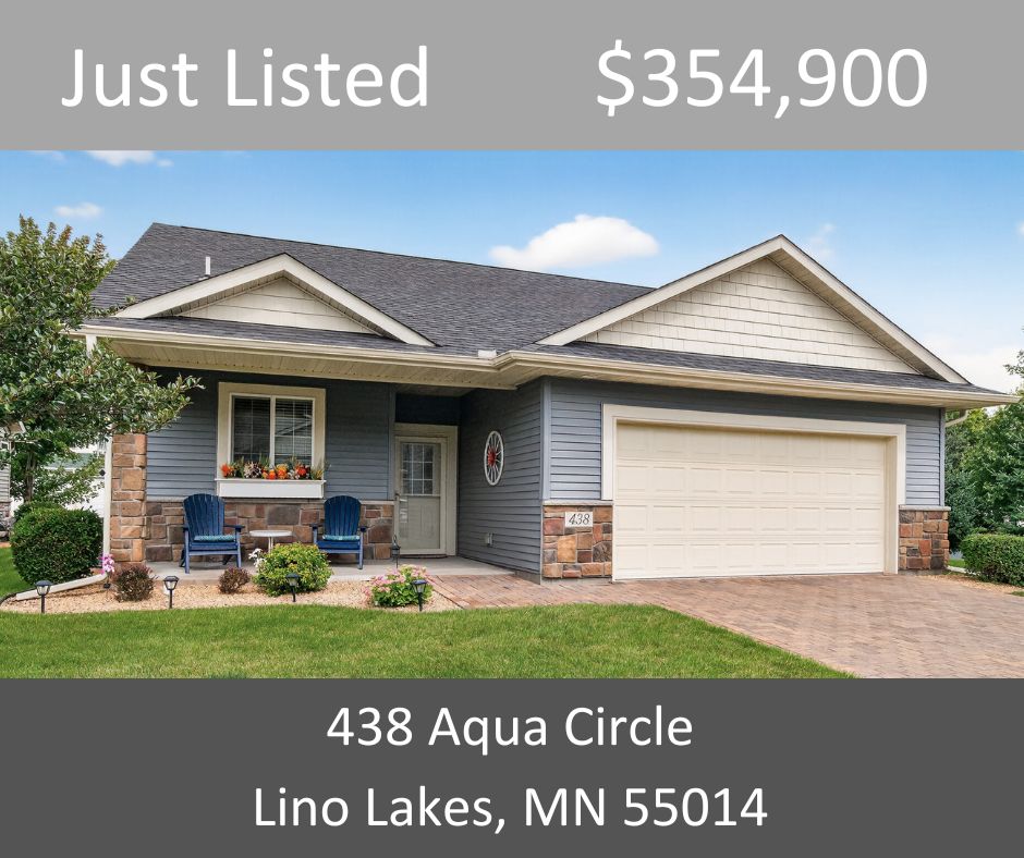 Just Listed - 438 Aqua Circle, Lino Lakes, MN 55014