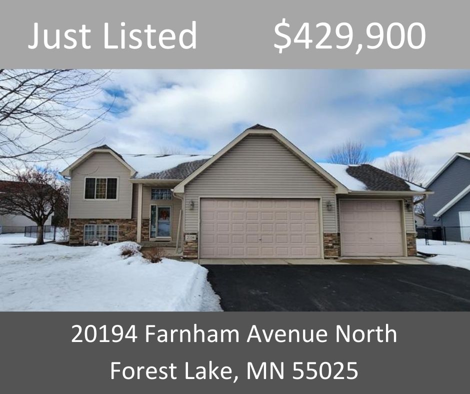 Just Listed - 20194 Farnham Avenue North, Forest Lake, MN 55025