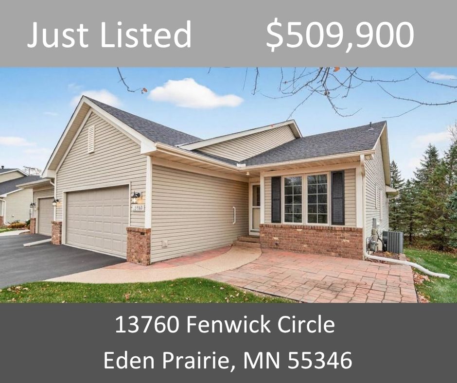 Just Listed - 13760 Fenwick Circle Eden Prairie MN 55346