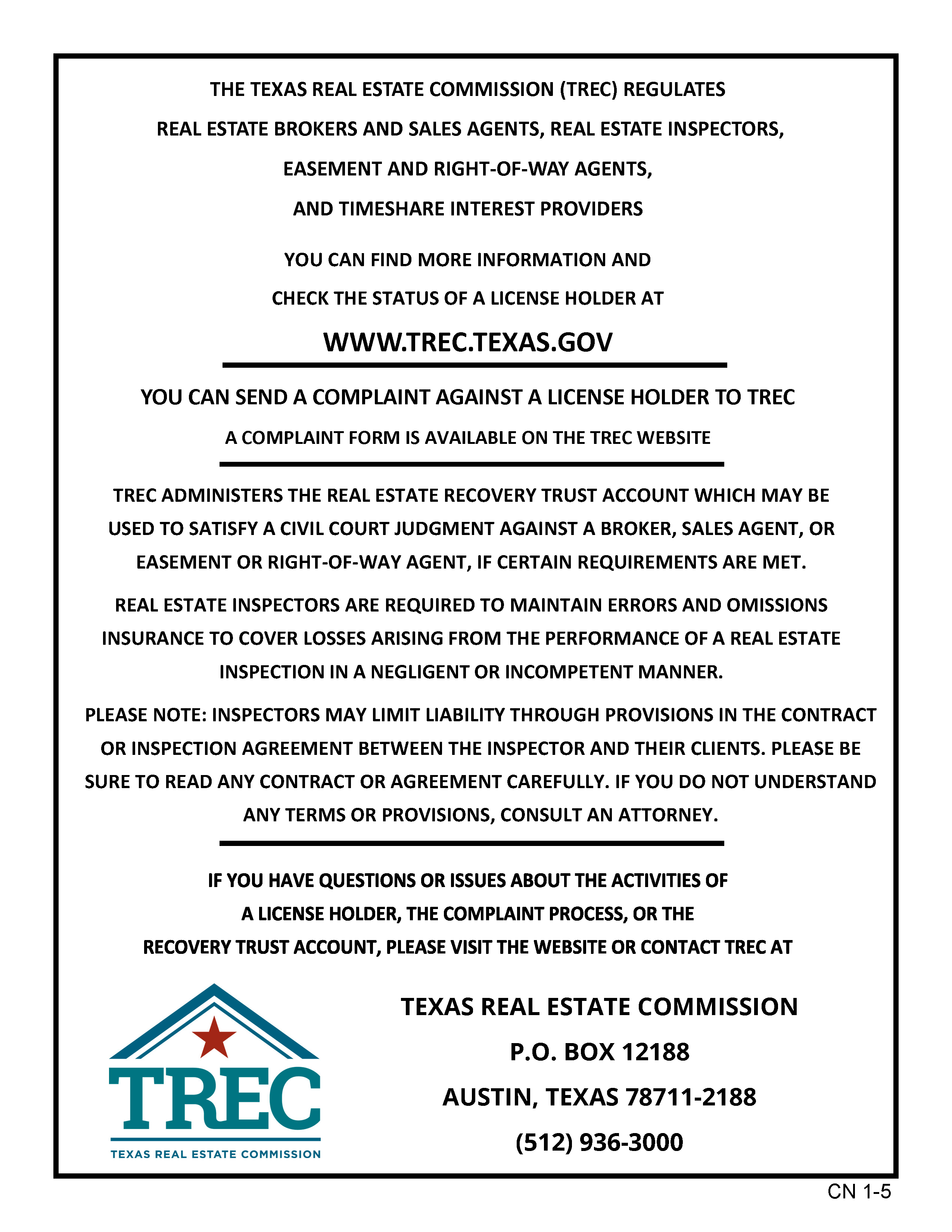 Consumer Protection Notice