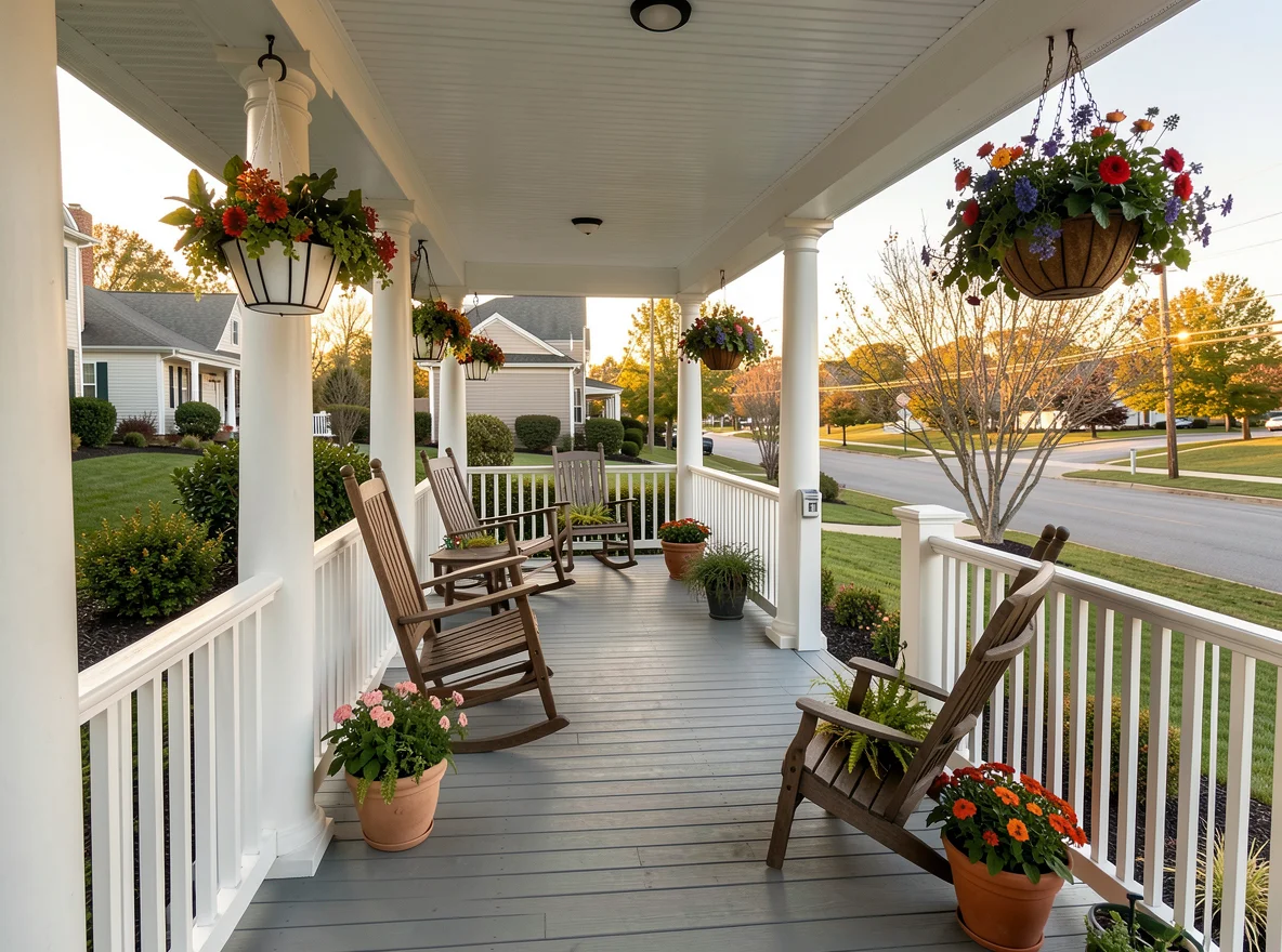 Front porch of a home in Culpeper